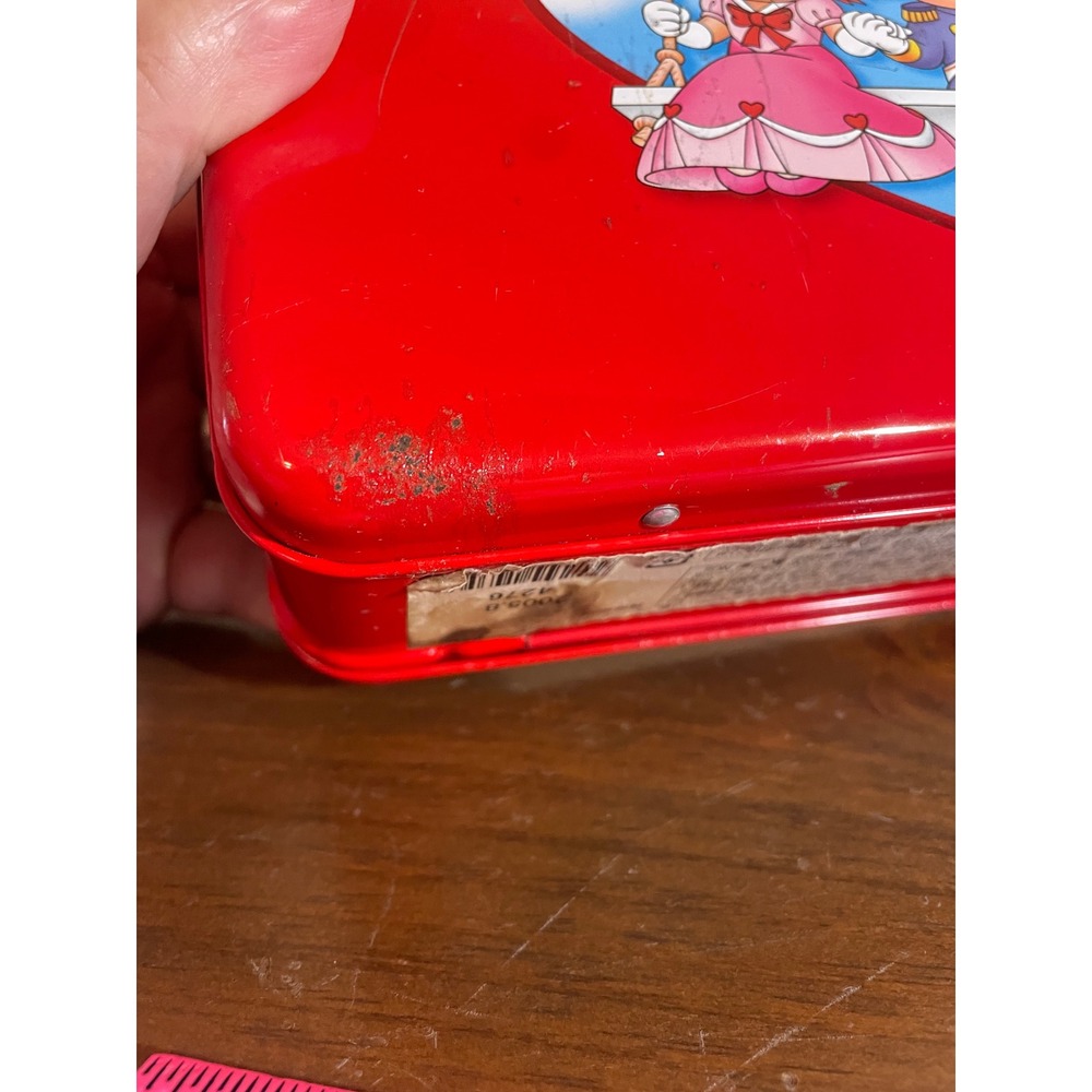 Vintage Fujiya Peko-chan Poko-chan Red Metal Lunch Box Tin 2005 Japanese Anime - Picture 5 of 11